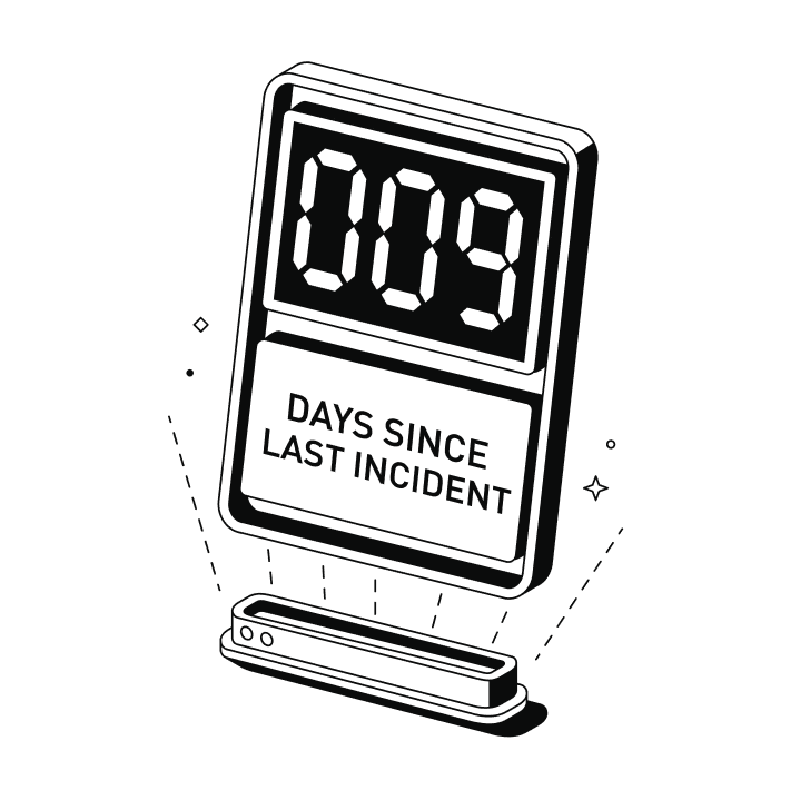 Workers comp countdown clock icon