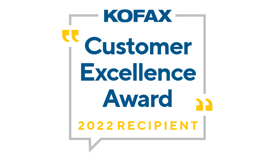 Kofax Customer Excellence Award Logo